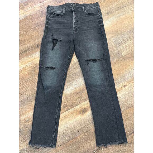 Mother Pixie Dazzler Ankle Fray distressed jeans Sz 30 - Picture 1 of 13